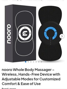 nooro Wireless Whole Body Massager - Black with Blue Accent. New Unopened Box